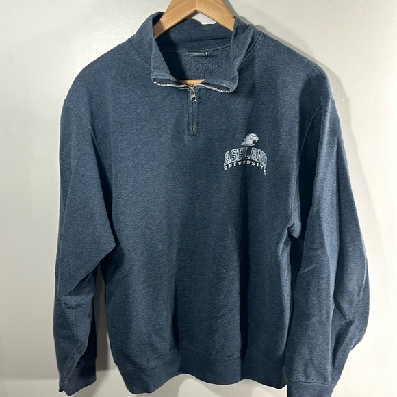 Ashland University Quarter Zip Sweatshirt Grey Eagles Woman's Medium - Picture 1 of 4